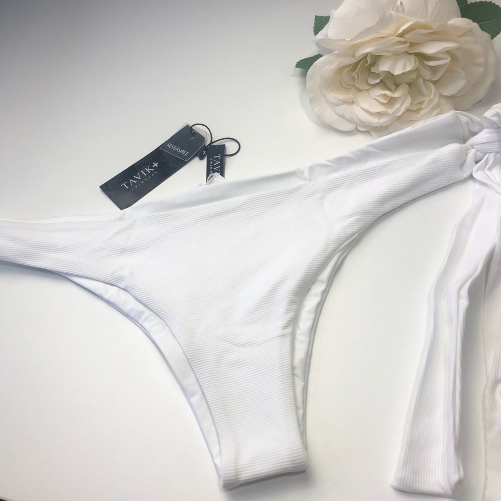Tavik Goldie Reversible Swim Bottom - WHITE